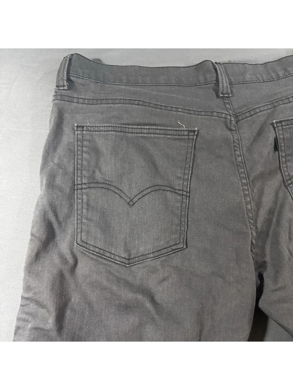 Levis 508 Regular Tapered Fit Mens Denim Jeans Dark Gray Charcoal Size 36x32
